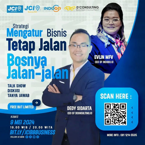 D'Consulting menjadi Pembicara Talkshow Diskusi Tanya Jawab JCI: Strategi Mengatur Bisnis Tepat Jalan, Bosnya Jalan-Jalan, jannonews.com
