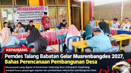 Kepala Desa Talang Babatan Ali Imron bersama perangkat desa dan unsur terkait saat mengikuti Musrenbangdes tahun perencanaan 2027 di Kecamatan Seberang Musi, Kabupaten Kepahiang, Bengkulu.